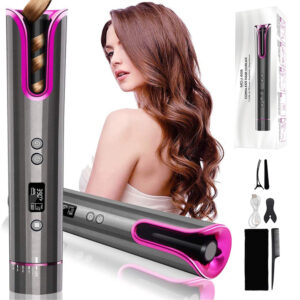 Cordless Automatic Hair Curler with Ceramic Wand